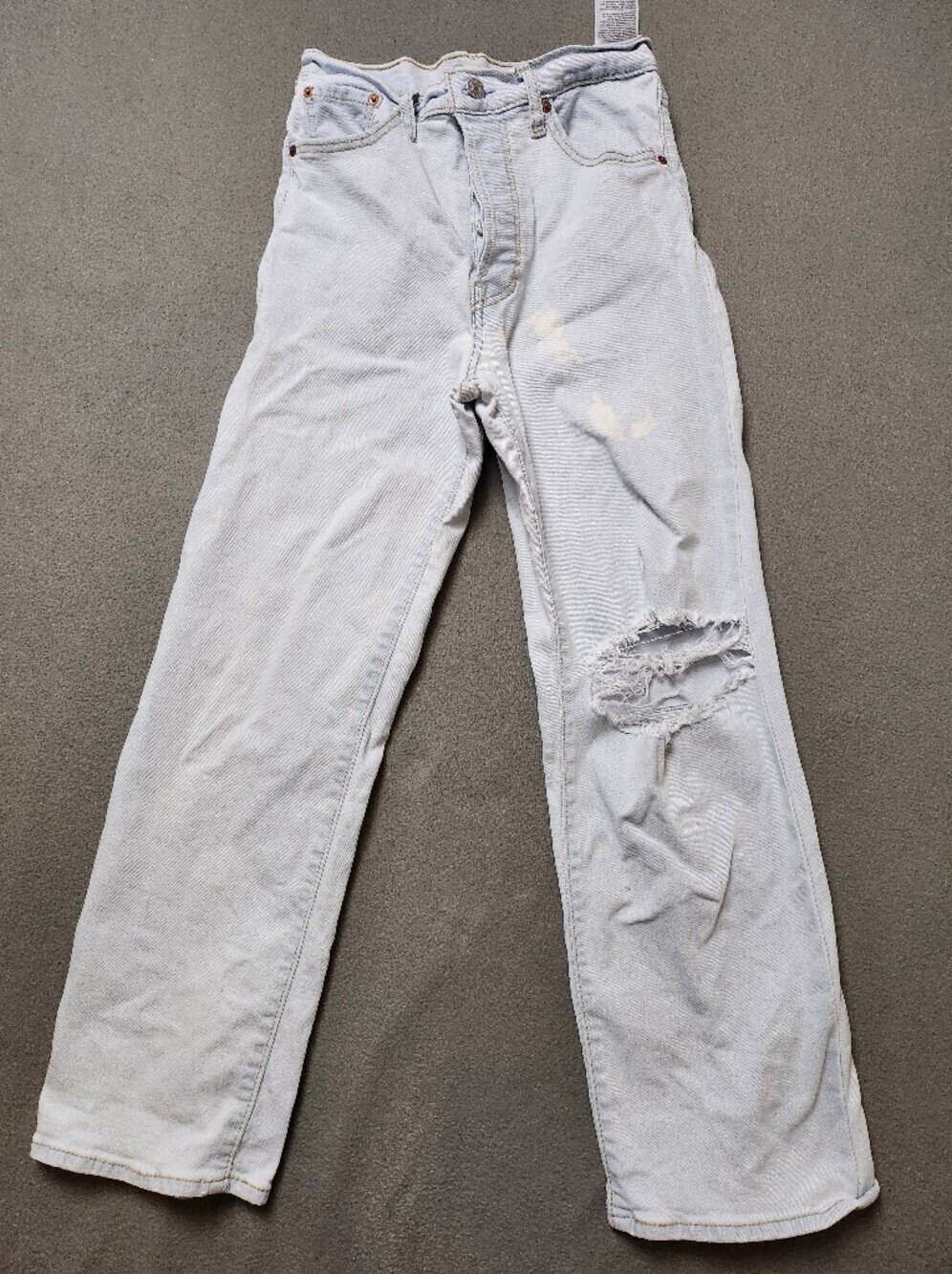 Levi’s Ribcage Straight Ankle Wide Leg Light Wash Size 28